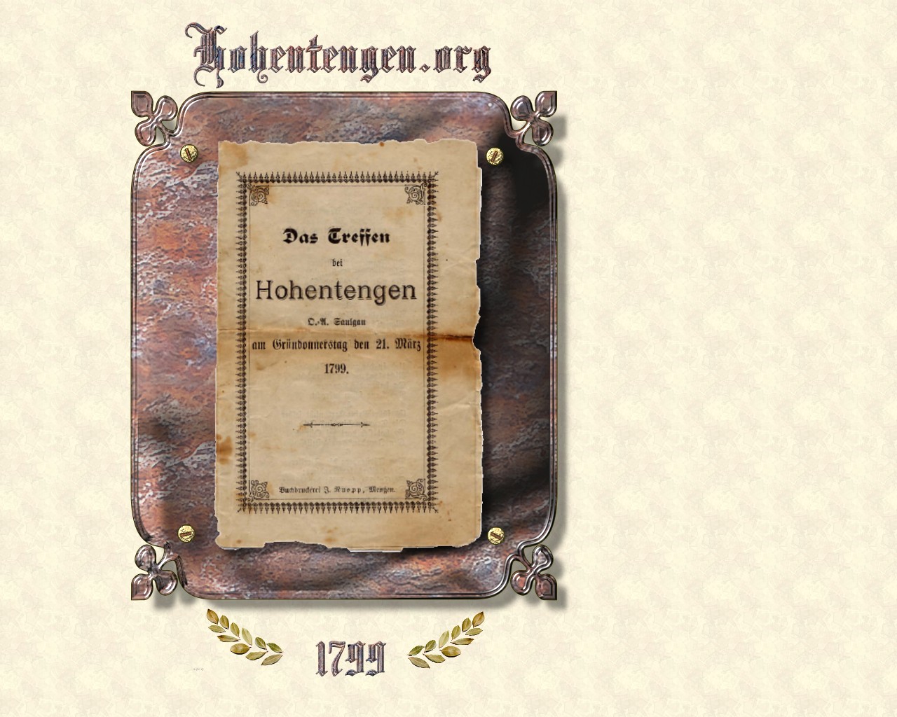 Das Treffen bei Hohentengen am 31.M�rz 1799 von Pfarrer Raifel